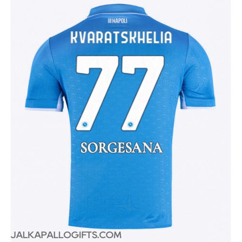 SSC Napoli Khvicha Kvaratskhelia #77 Kotipaita 2024-25 Lyhythihainen